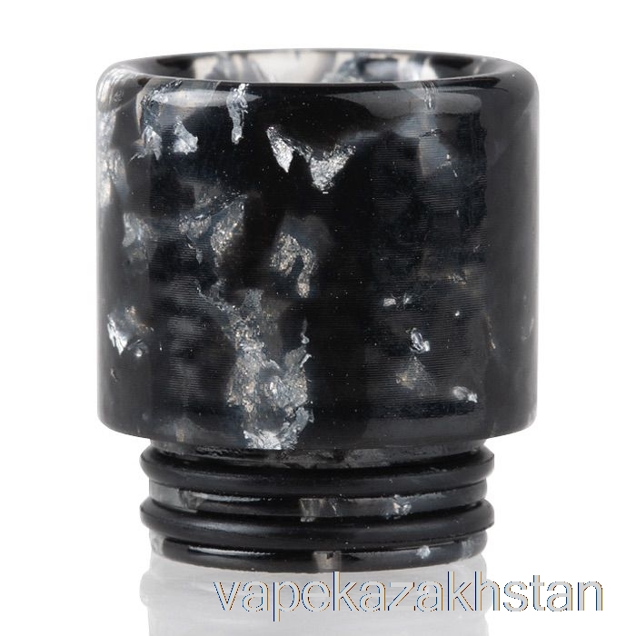 Vape Disposable 810 Sequins Resin Drip Tip Black Silver